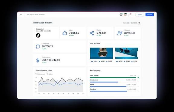 TikTok campaign engagement and revenue overview